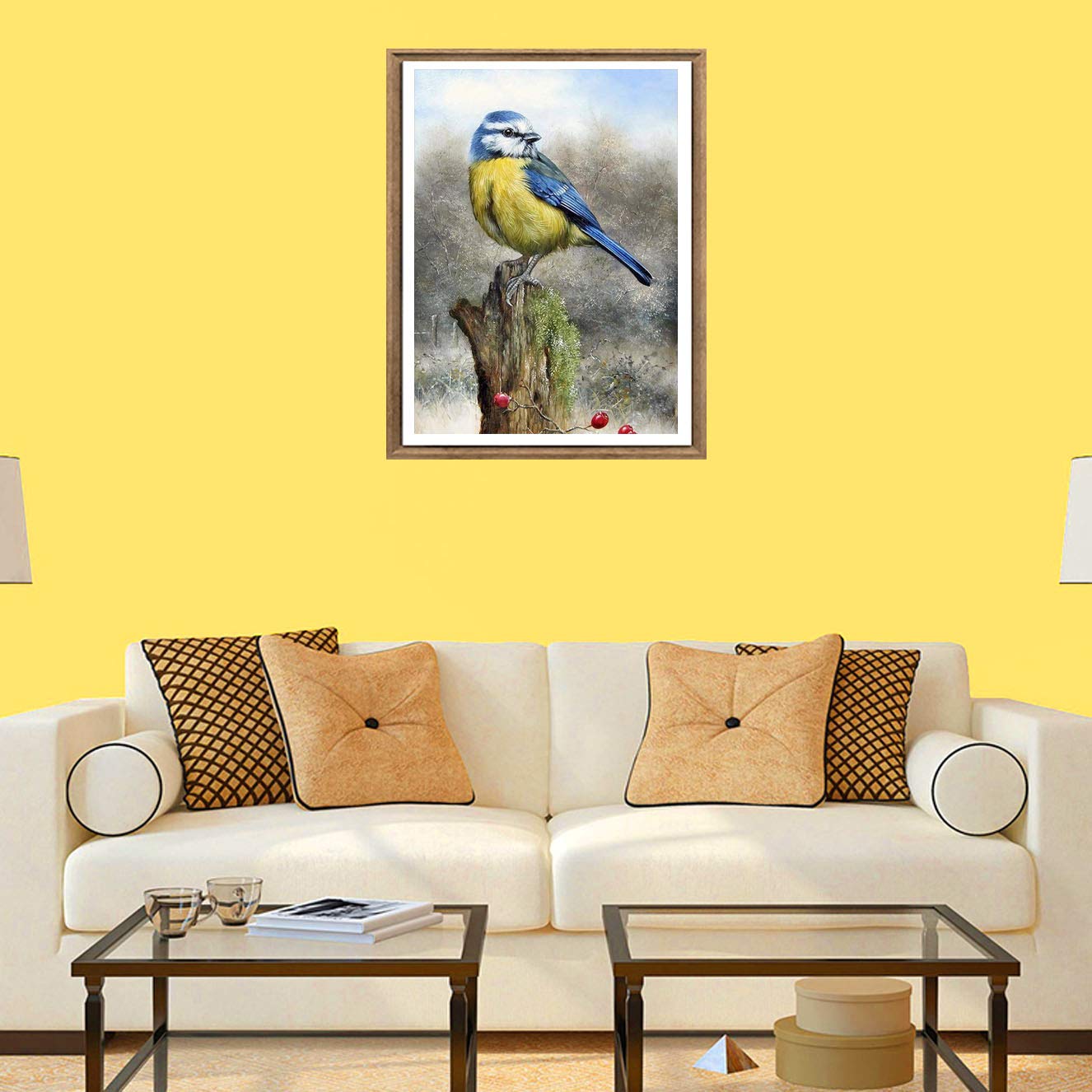 Bimkole Kit 5D Diamond Painting – Gatto Con Cappello Di Natale – Quadro Fai Da Te 30x30 Cm Con Strass Rotondi