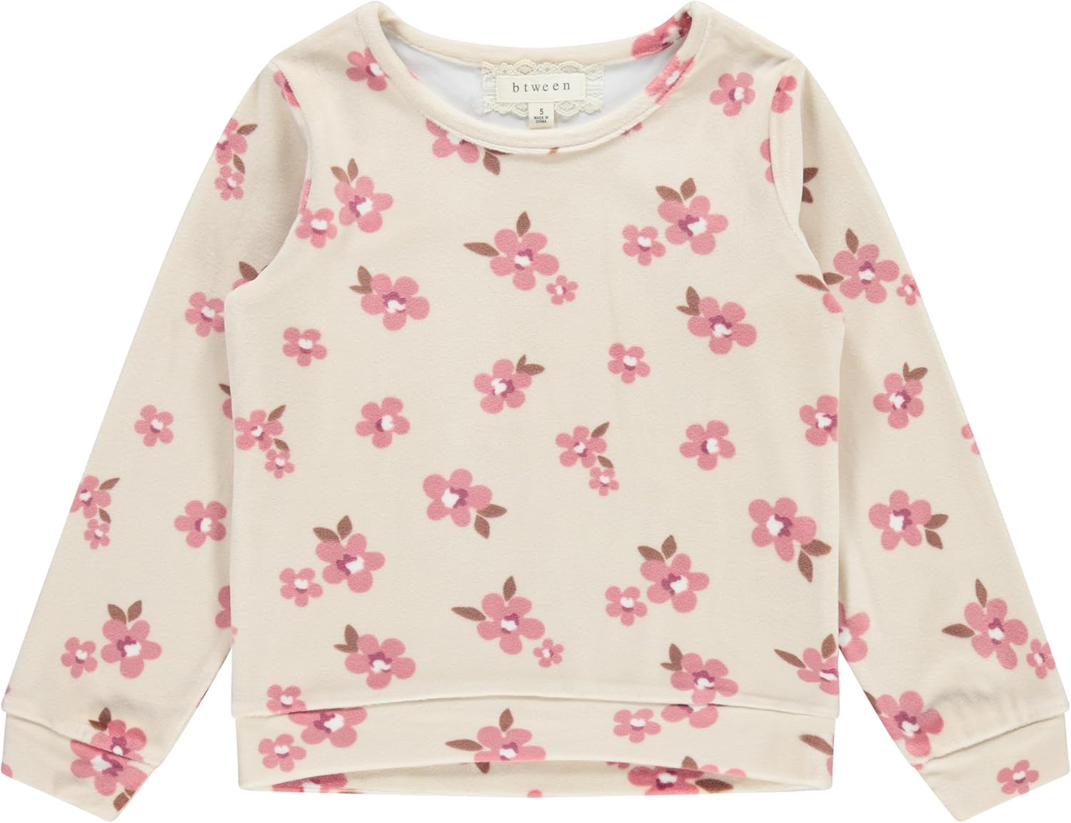 BTween Girls Cozy Velour Sweatshirt Set, 3 Pack of Soft Sweatshirts for Kids, Stylish Casual Outfits, Sizes 4-14 - Image 3