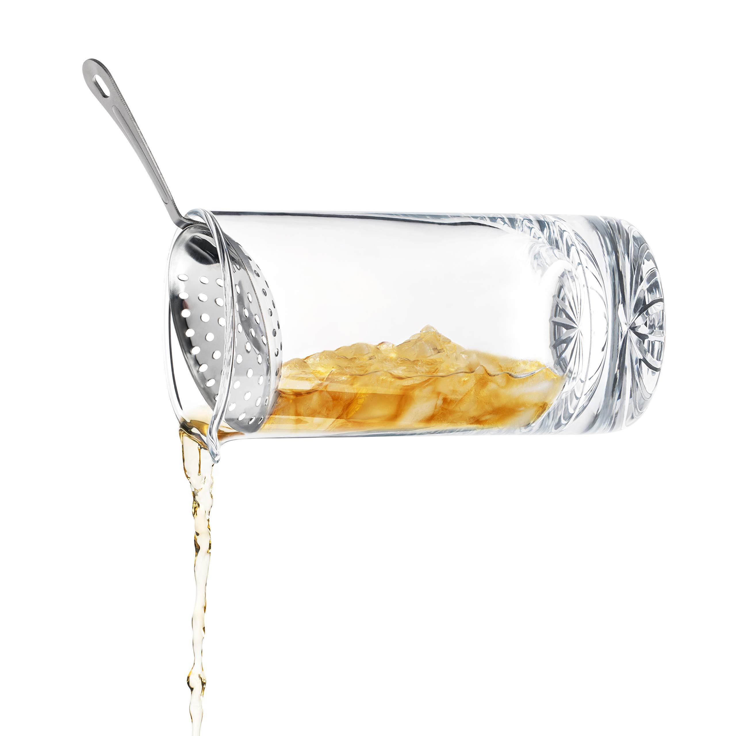 True Derby Julep Strainer, Metallic, 5.9", Multicolor