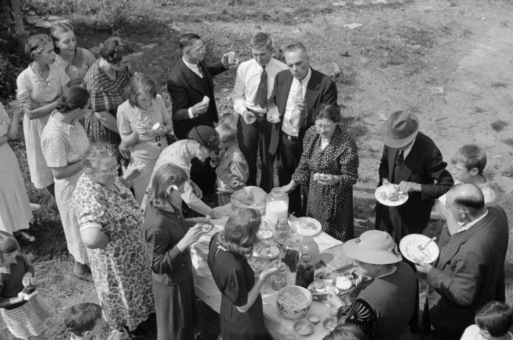 West Virginia Picnic 1938 Na Sunday School Picnic In Jere West Virginia Photograph By Marion Post Wolcott 1938 Poster Print by (18 x 24)