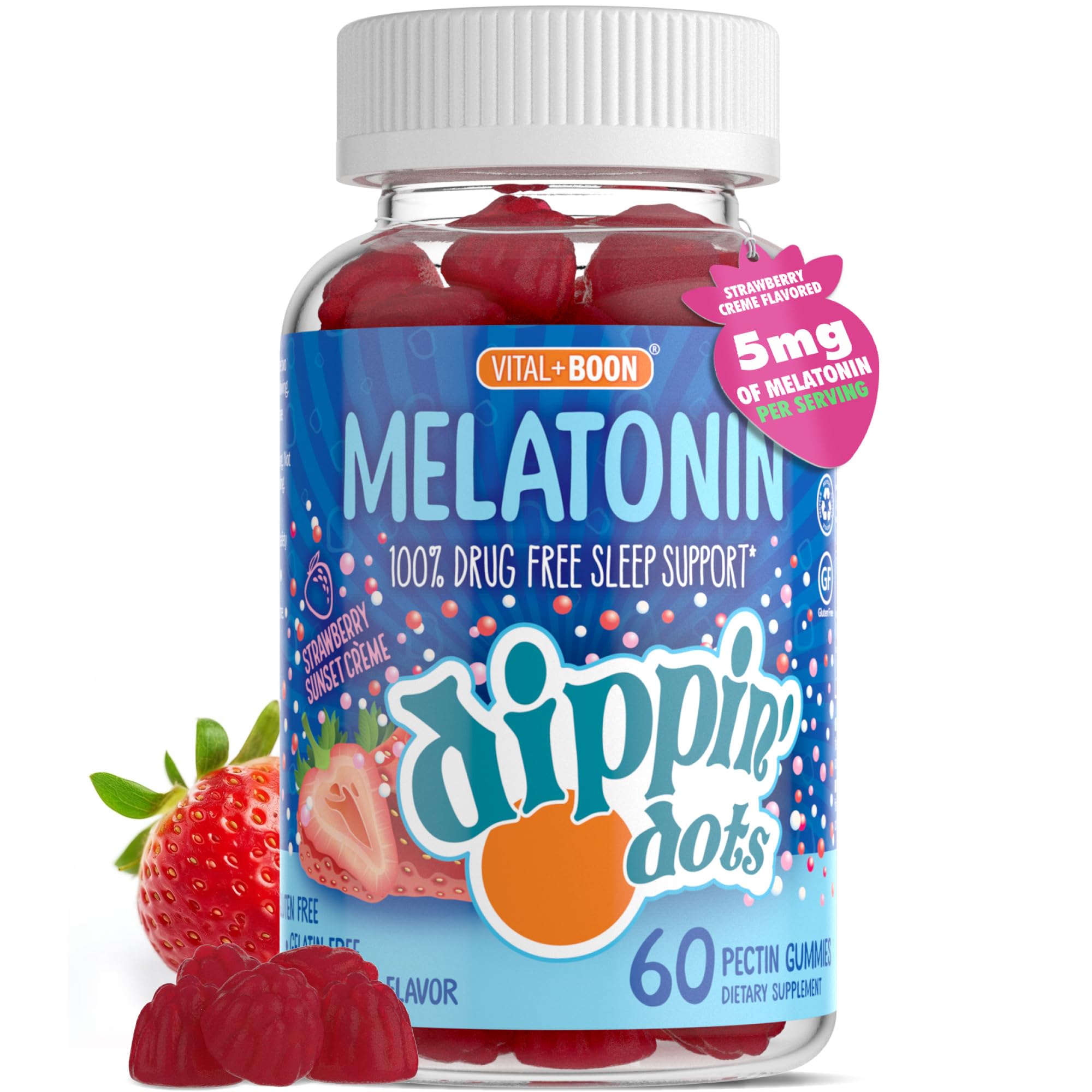 Amazon.com: Dippin' Dots - Melatonin Gummies for Kids & Adults (30