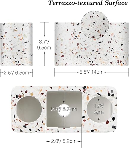 Vista 38 de Luxspire Soporte para cepillos de dientes, 3 ranuras, soporte eléctrico para cepillos de dientes y pasta de dientes, almacenamiento de resina