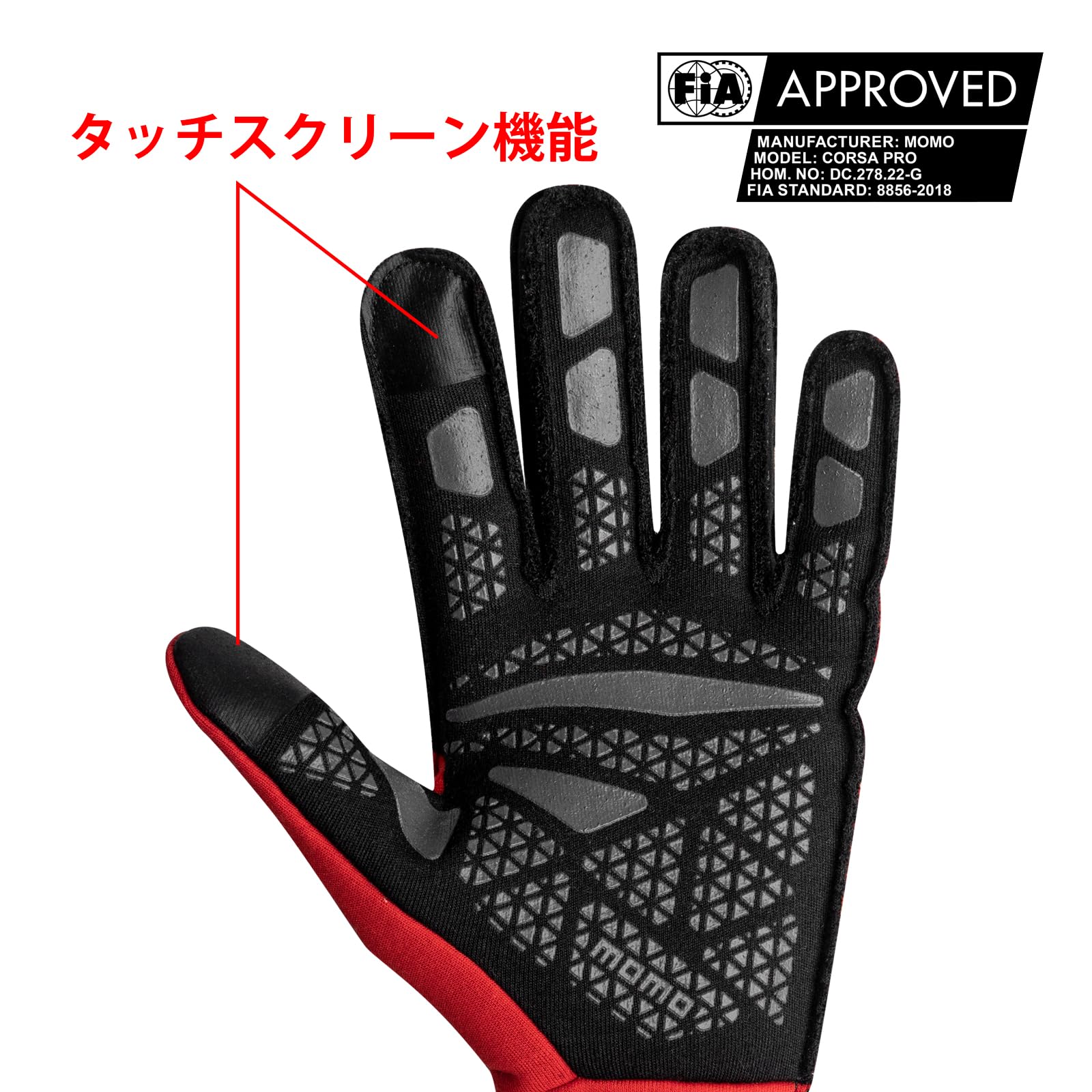 Amazon.co.jp: FIA8856-2018公認 MOMO モモ レーシンググローブ CORSA 
