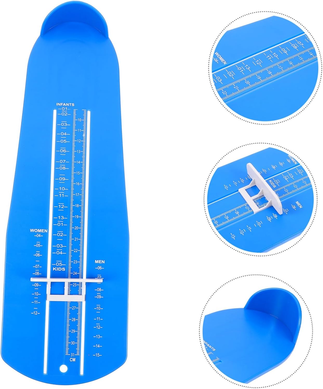 US Foot Measuring Ruler Plastic Shoe Gauge for Boys Adults Clear Scale Lightweight Portable Foot Device for Accurate Shoe Measurement