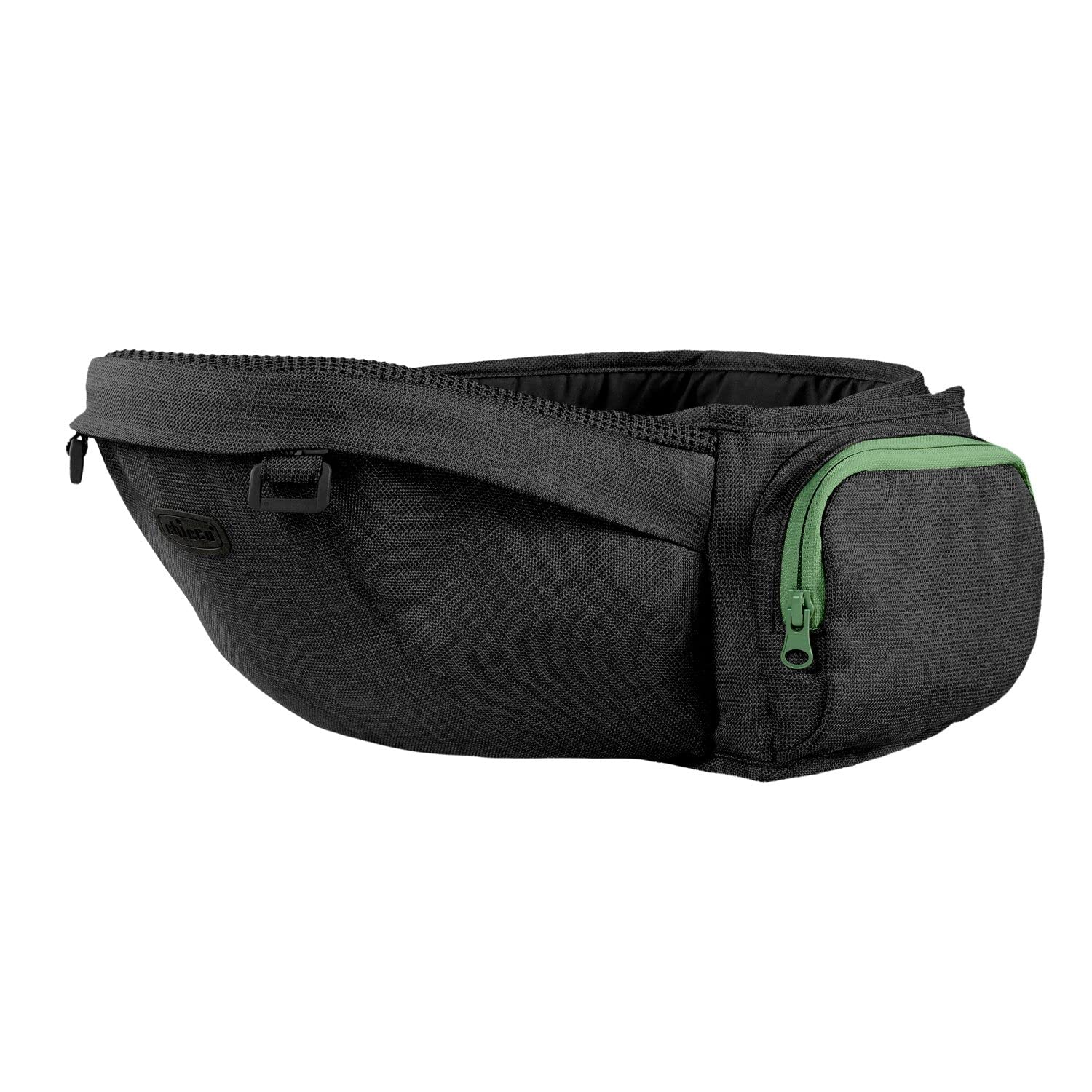 Chicco Hip Seat Mochila Portabebés desde 0 Meses hasta 15 kg – Mochila para Bebé Multifunción 3 en 1 con Base Rígida, Hombreras Acolchadas y Capucha Protectora, 8 Posiciones, Negro (Pirate Black)