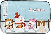 Vista 39 de Caroline's Treasures BB2508DDM - Tapete de secado de platos de perro de montaña bernés con regalos de Navidad entre amigos, tapete absorbente