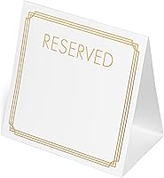 Vista 10 de Carteles de mesa reservados, paquete de 20 Tarjetas de mesa para bodas, restaurantes, eventos