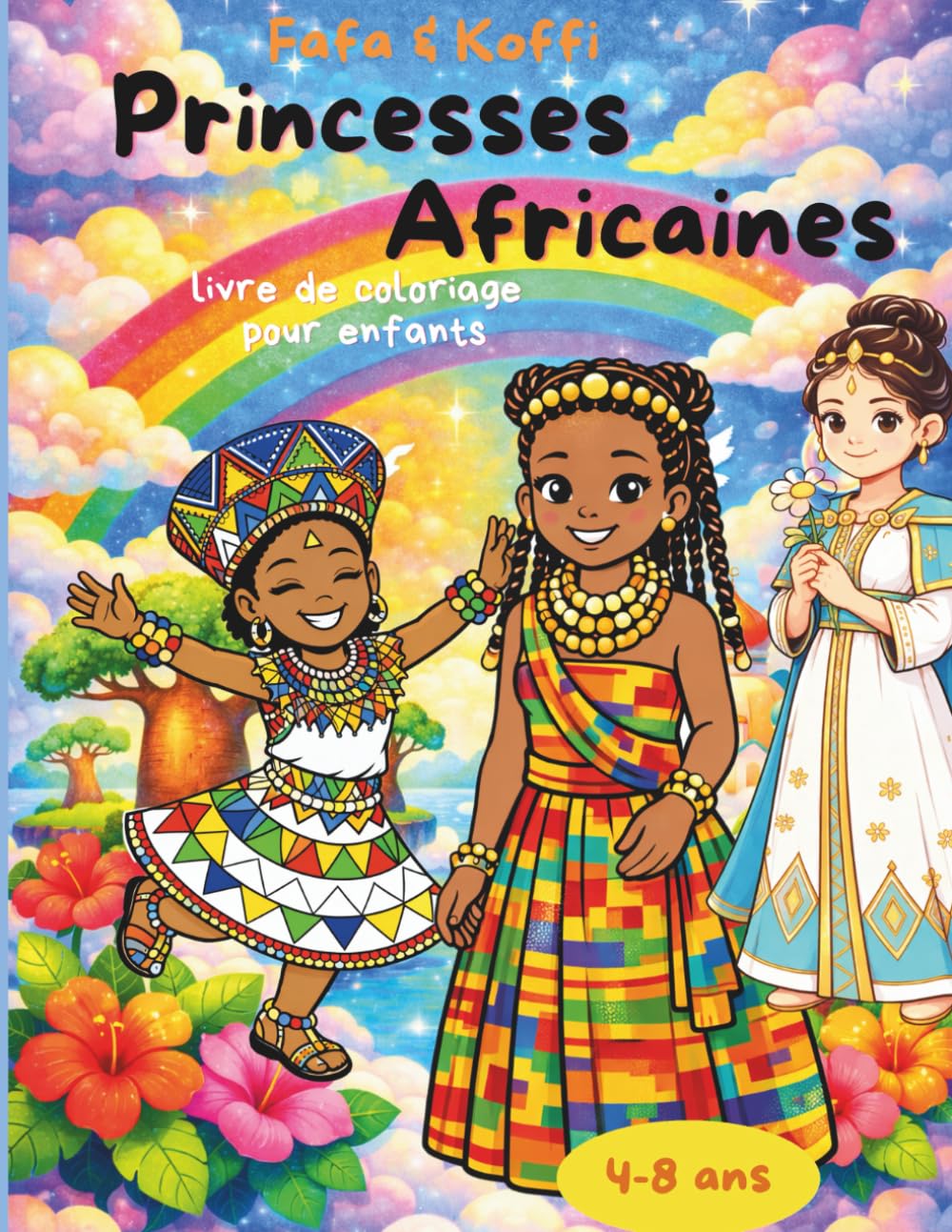 Princesses africaines: Livre de coloriage pour enfants