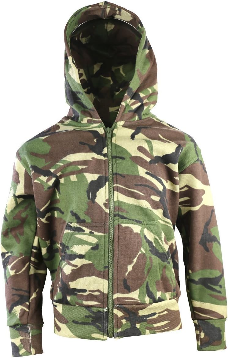 Children's kids camouflage zip hoodie camo