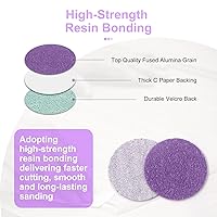 Vista 5 de Discos de lija de 1 pulgada, 120 piezas de papel de lija húmedo/seco con gancho y bucle de 60-10000 granos con almohadillas de pulido, almohadilla