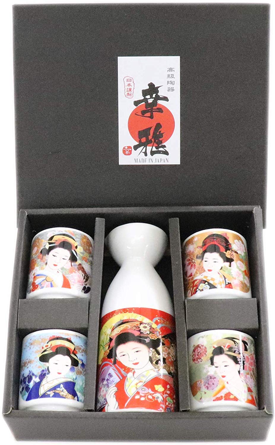 Amazon.com: Set of 3, Japanese Souvenir, Kinsai Bijin Red, Fan 1:4