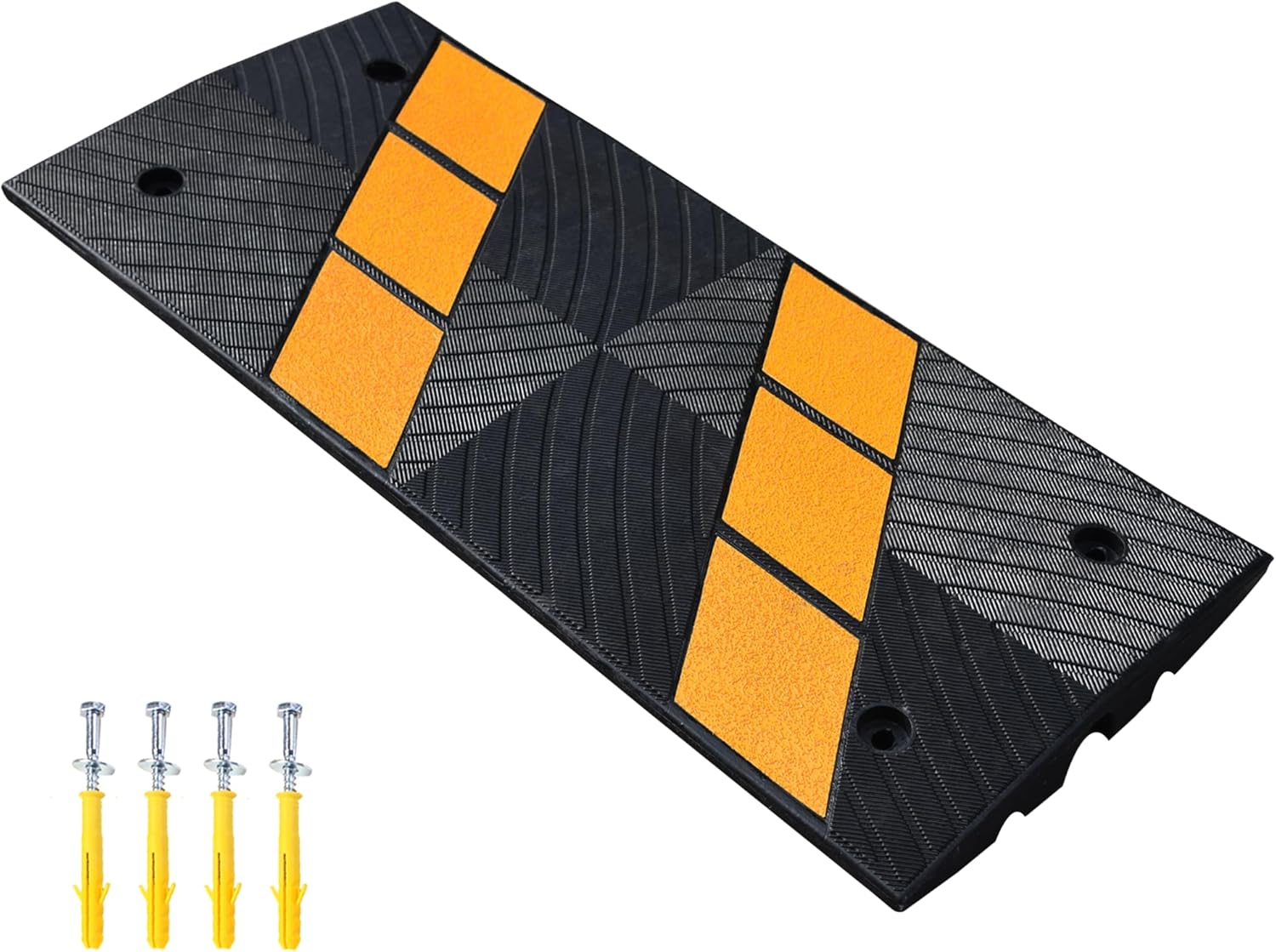 OrangeStar 36" Driveway Curb Ramp, Heavy Duty Rubber Bridge Curbside Threshold Ramp for Car, Truck, Scooter, Wheelchair Mobility(1 Pack)