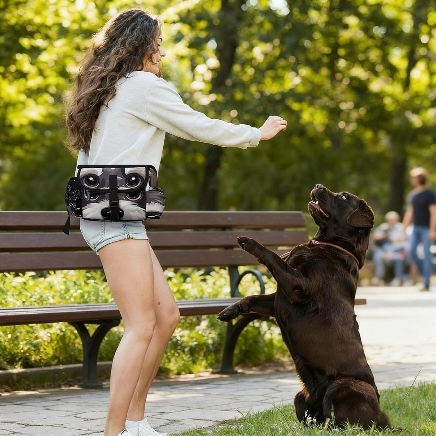 Adorable Schnauzer Dog Treat Pouch,Easy One-hand Access image 4