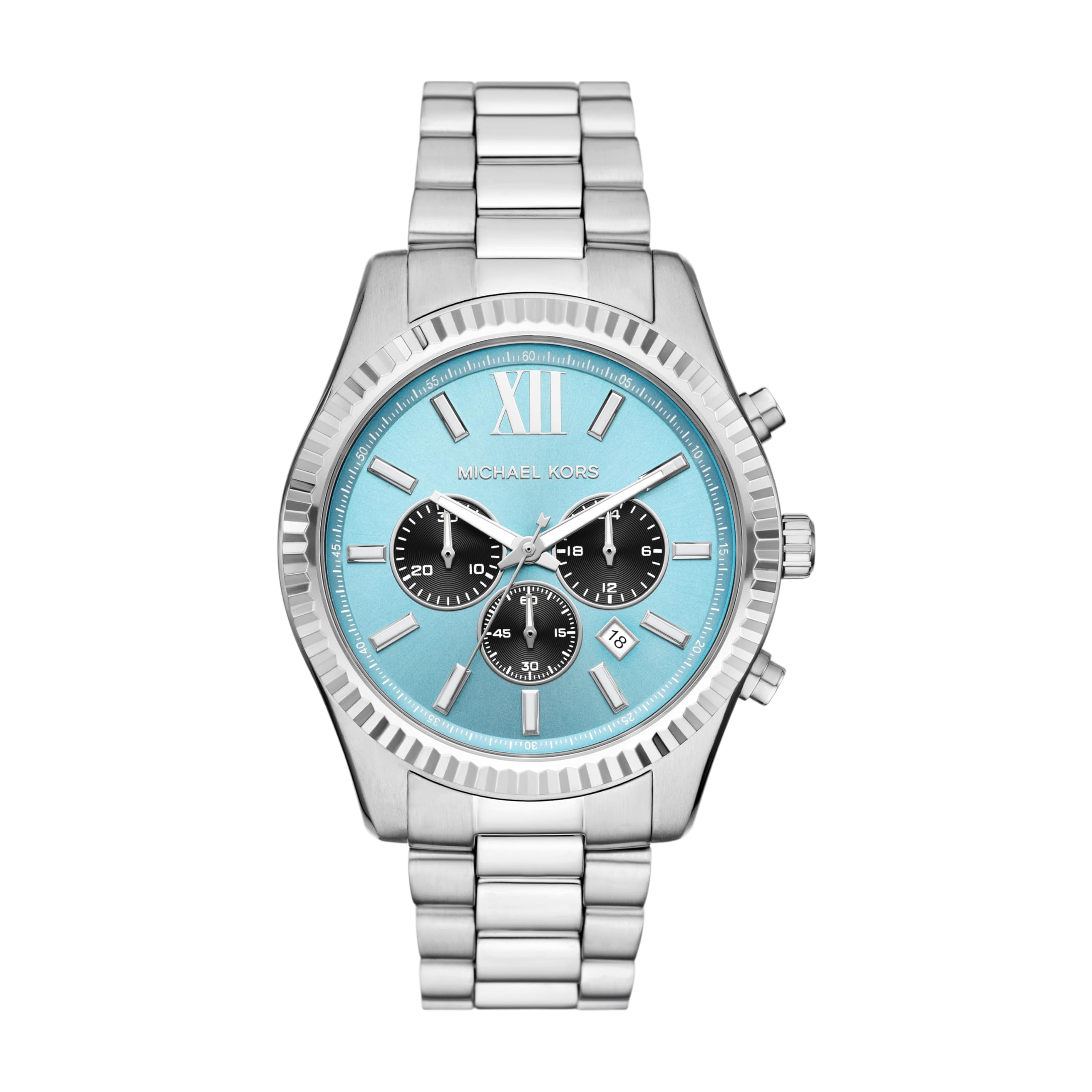 Michael Kors Stainless Steel Analog Blue Dial Mens Watch-Mk9165, Band Color-Silver (B0CZ93BN92) Amazon Price History, Amazon Price Tracker