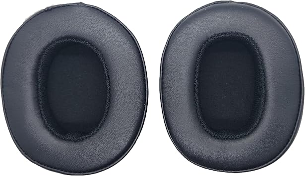 Replacement Protein Leather Earpads, Soft PU Leather Ear Pads Cushions for Skullcandy Crusher Wireless Crusher Evo ANC HESH 3.0 Over-Ear Headphones Black