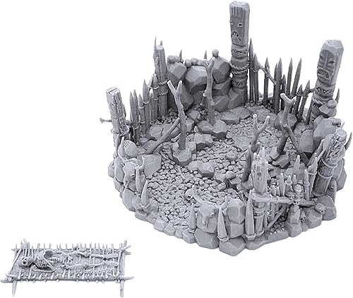 Miniatura 4 de Plataforma de entierro DND Terrain para Calabozos y Dragones, 1.102 in Miniature Wargaming, RPG de mesa, escenario de juego de guerra