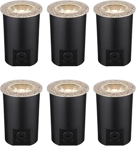 LEONLITE Luces LED de paisaje de 3 W en el suelo, 320 lm, 12-24 V CACC, luces de camino de paisaje IP67 impermeable, luz de pavimentadora de