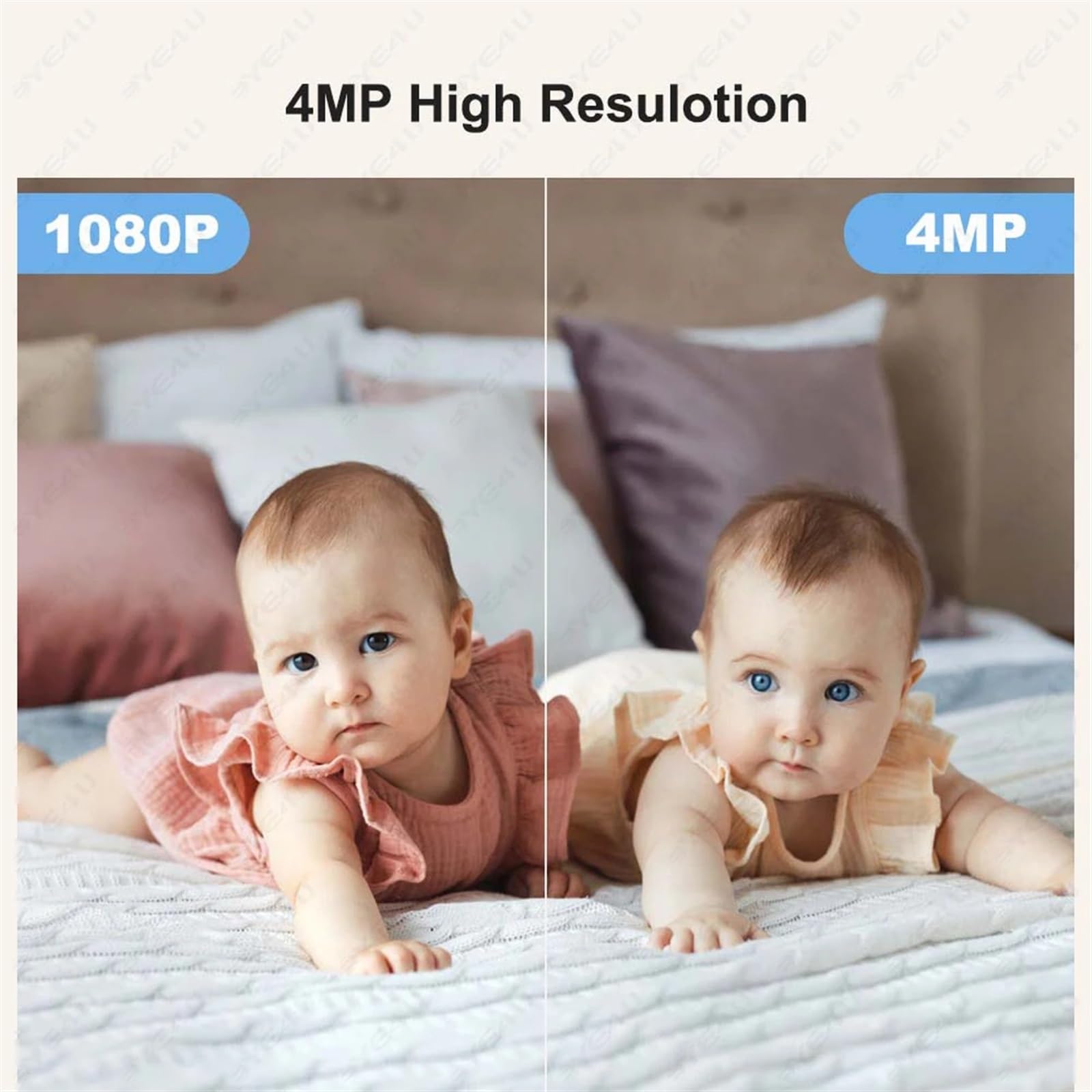 Caméra de sécurité, Caméra 2K 4MP extérieure sans Fil 2.4/5G PTZ Protection de sécurité caméras Surveillance Maison NVR CCTV caméra IP(T Camera Add 128G)