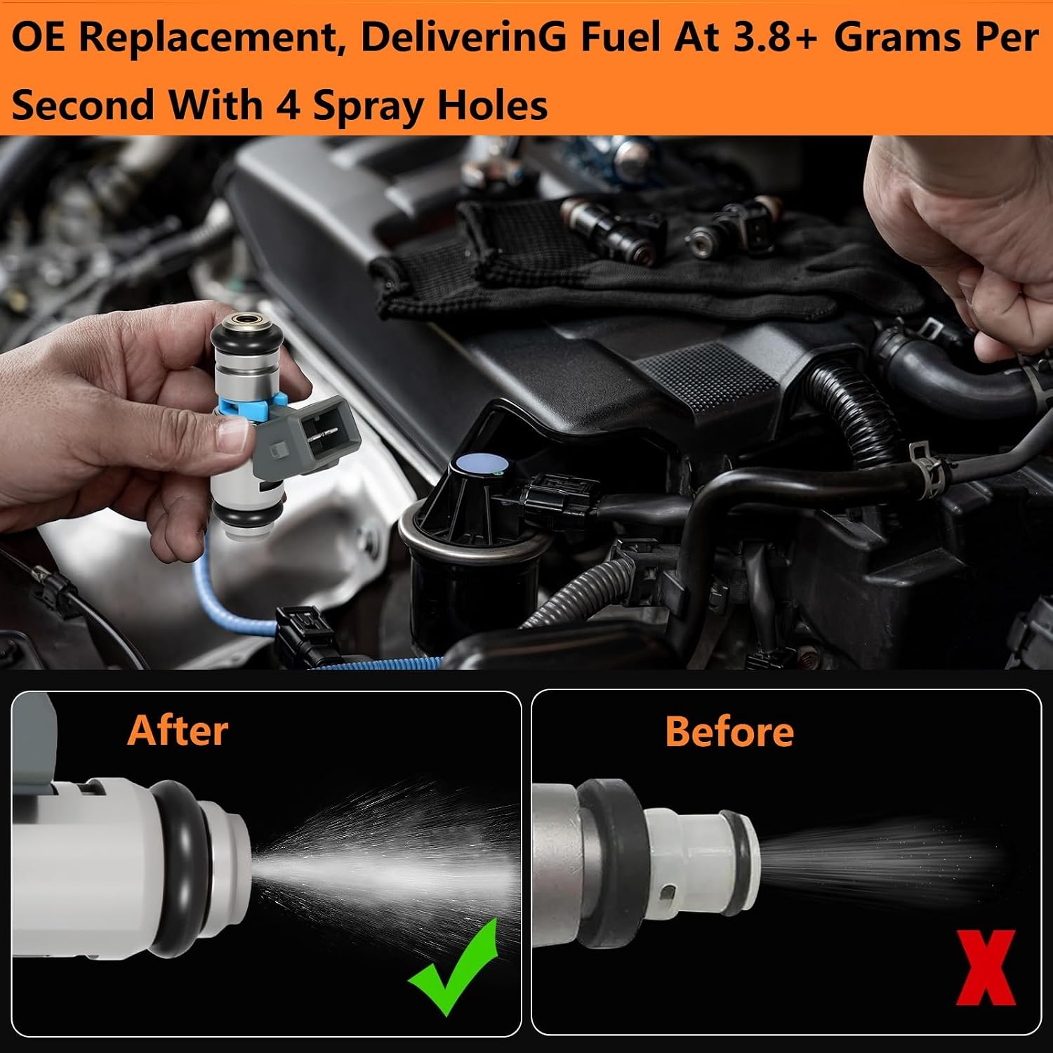 2 Pcs Racing Fuel Injectors IWP181 2770607 for Harley Davidson Harley Davidson Sportster XL 883 Iron XL1200X Nightster 1200N Roadster 1200CX Seventy Two 1200V Superlow 1200T Custom XL 883C 2007-2020