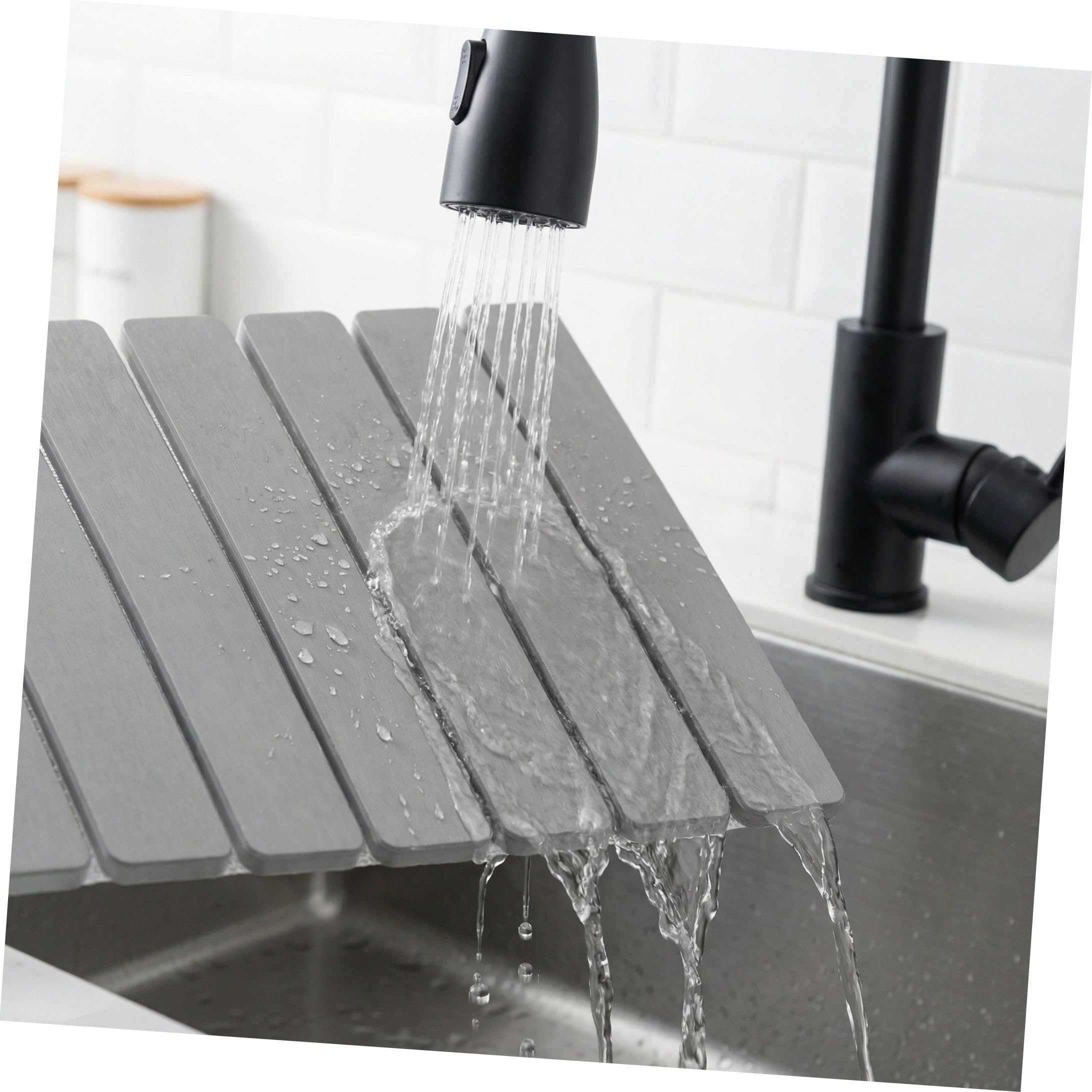 Trockenmatte für Küchengeschirr 15.75x11.81In, faltbare Kieselgurmatte für die Küchenarbeitsplatte, antirutsch, wasserabsorbierend zum Geschirr Trocknen