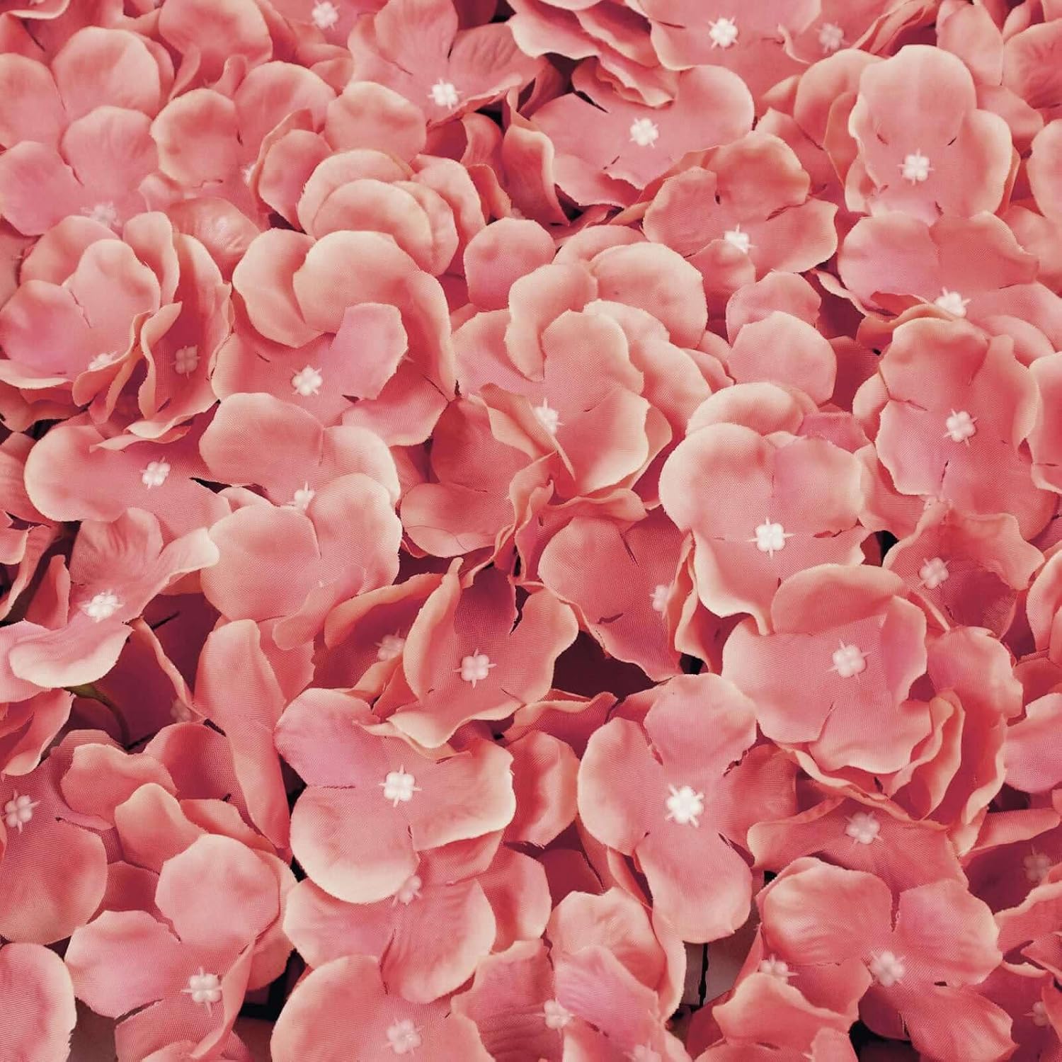 Tableclothsfactory 4 PCS Pink & Dusty Rose Silk Hydrangea Flower Mat Wall Wedding Event Decor for DIY Centerpiece Arrangement Party Decorations