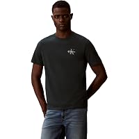 Calvin Klein Uomo T-Shirt Maniche Corte Confezione da 2 Classic Micro Monologo con Scollo Rotondo
