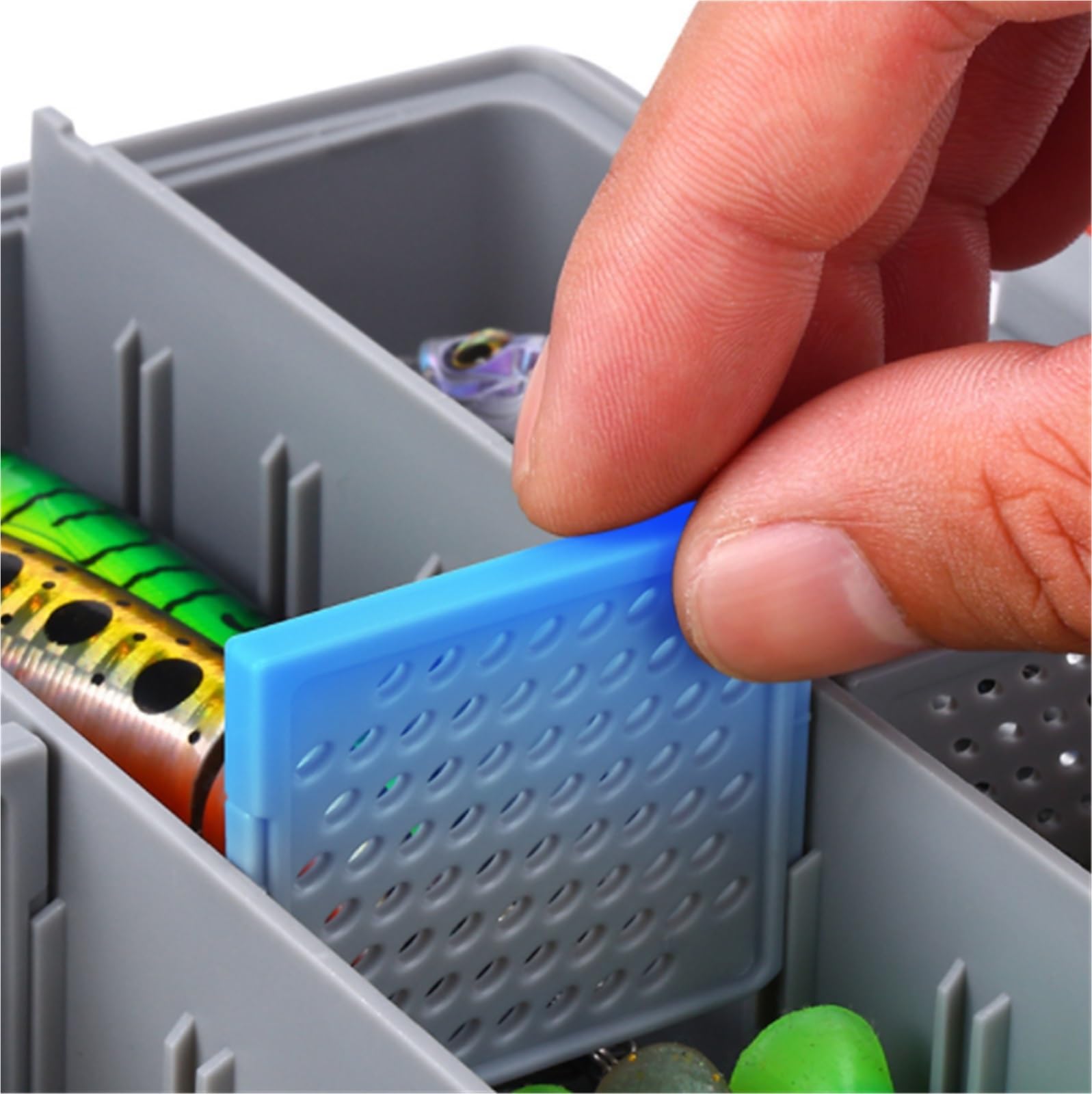 Fishing Walizka Skrzynka Wędkarska Wodoodporny Organizer Na Sprzęt Wędkarski Z Wyjmowanymi Przegródkami Study Lure Storage Box Tackle Box(Oranje)