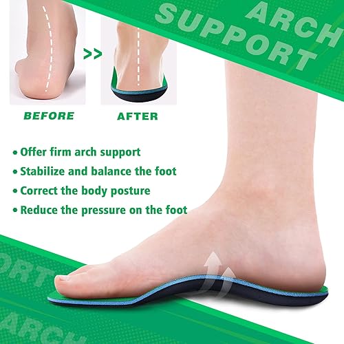 Miniatura 3 de Plantillas de soporte de arco para mujeres y hombres, inserciones ortopédicas de zapatos para pies planos, fascitis plantar, dolor de pies,