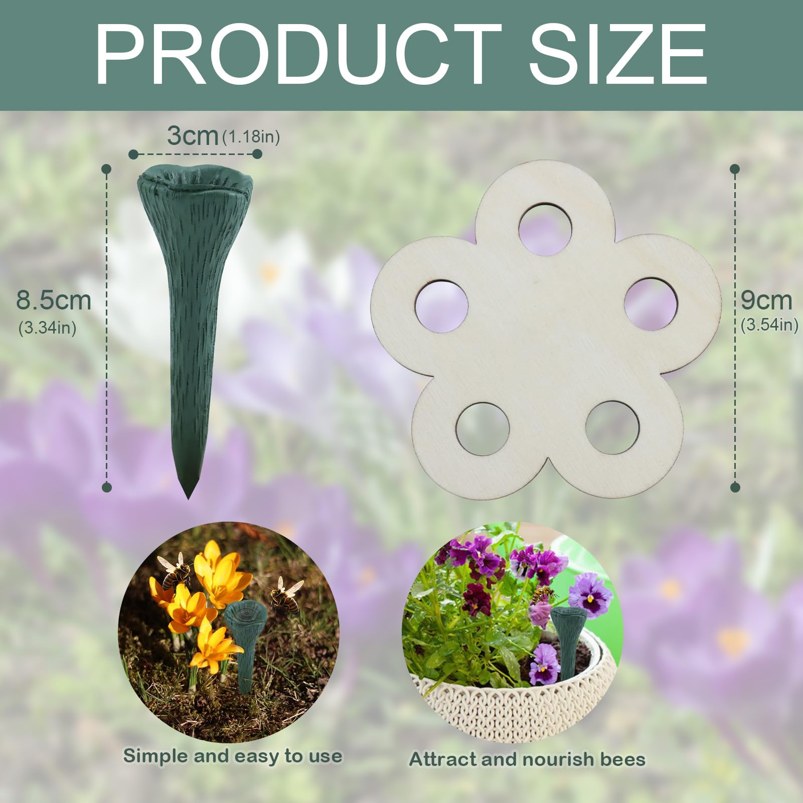 Bienen-Trinkbecher für den Garten,Bienen-Insekten-Trinkbecher,Bienen-Trinkbecher,Durstige Bestäuber brauchen einen Drink,Bunter Mini-Trinkbecher für Gartenveranden（grün）