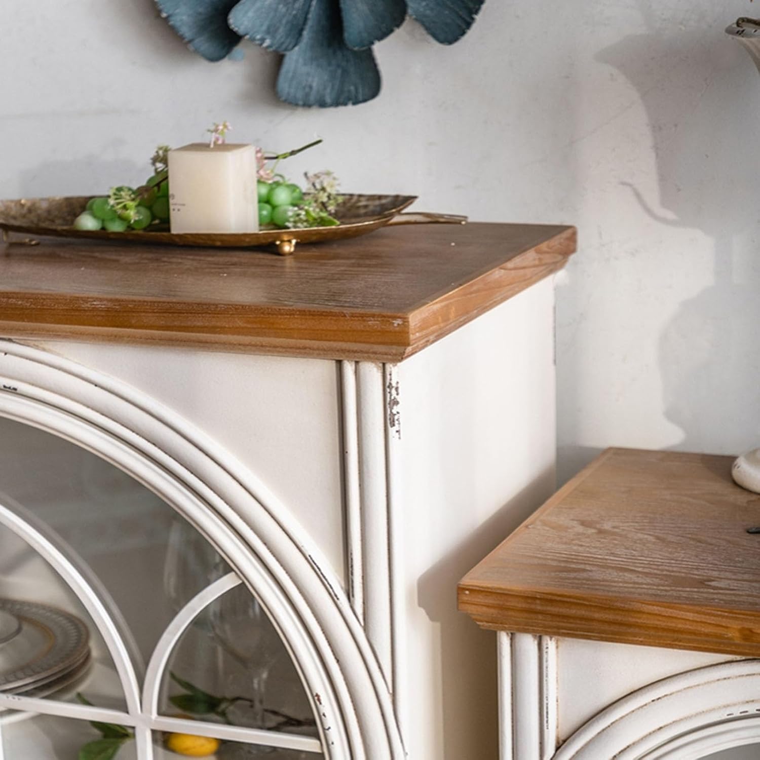 Buffet Cabinet Sideboard Buffet Cabinet, Kitchen, Wood Accent Storage Credenza, Console Table for Living Room, Hallway, Dining Kitchen Cabinet