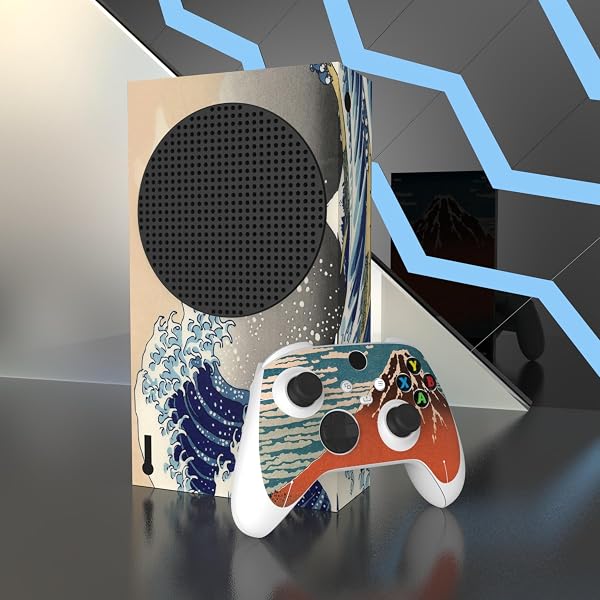 PlayVital Adesivo Skin per Xbox Series S Console&Controller Sticker Decal Cover Vinile per Xbox Series S-Grande Onda - 5