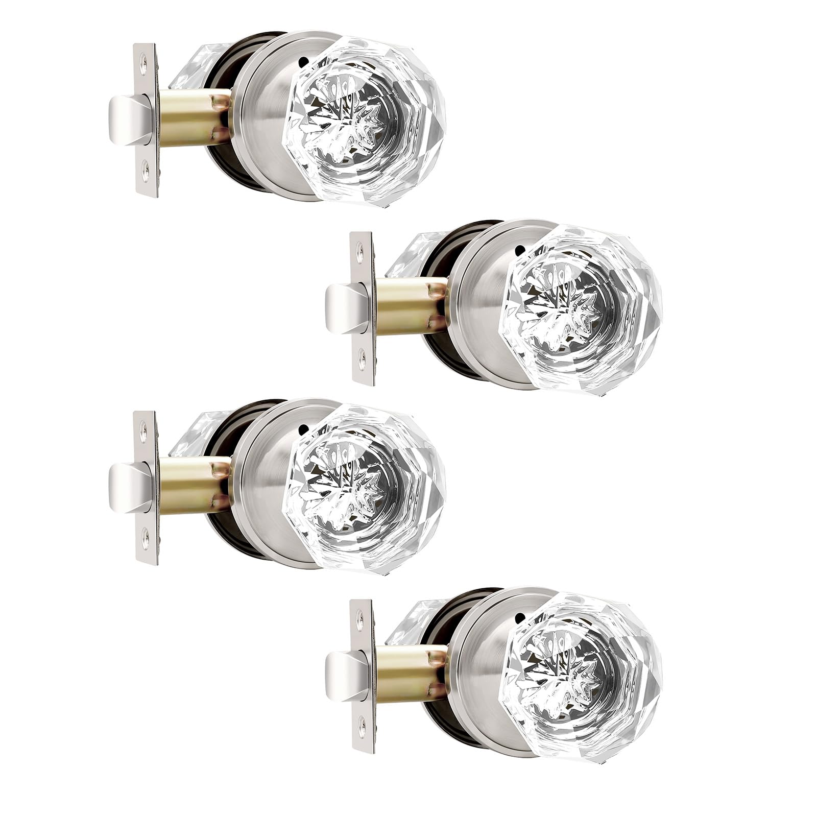 Crystal Privacy Door Knobs - Keyless Lock -20