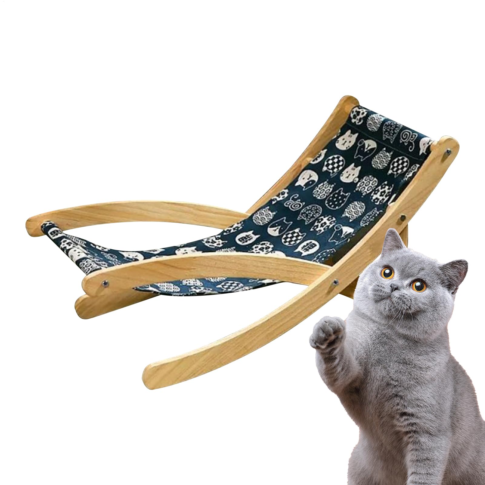 Katzen Kratzstuhl | Verstellbarer Hängematten Stuhl | Klappbare Möbel für Haustiere Wohnzimmer Schlafzimmer Terrasse Tierarztpraxis | Komfort Pet Chair Katzenbett