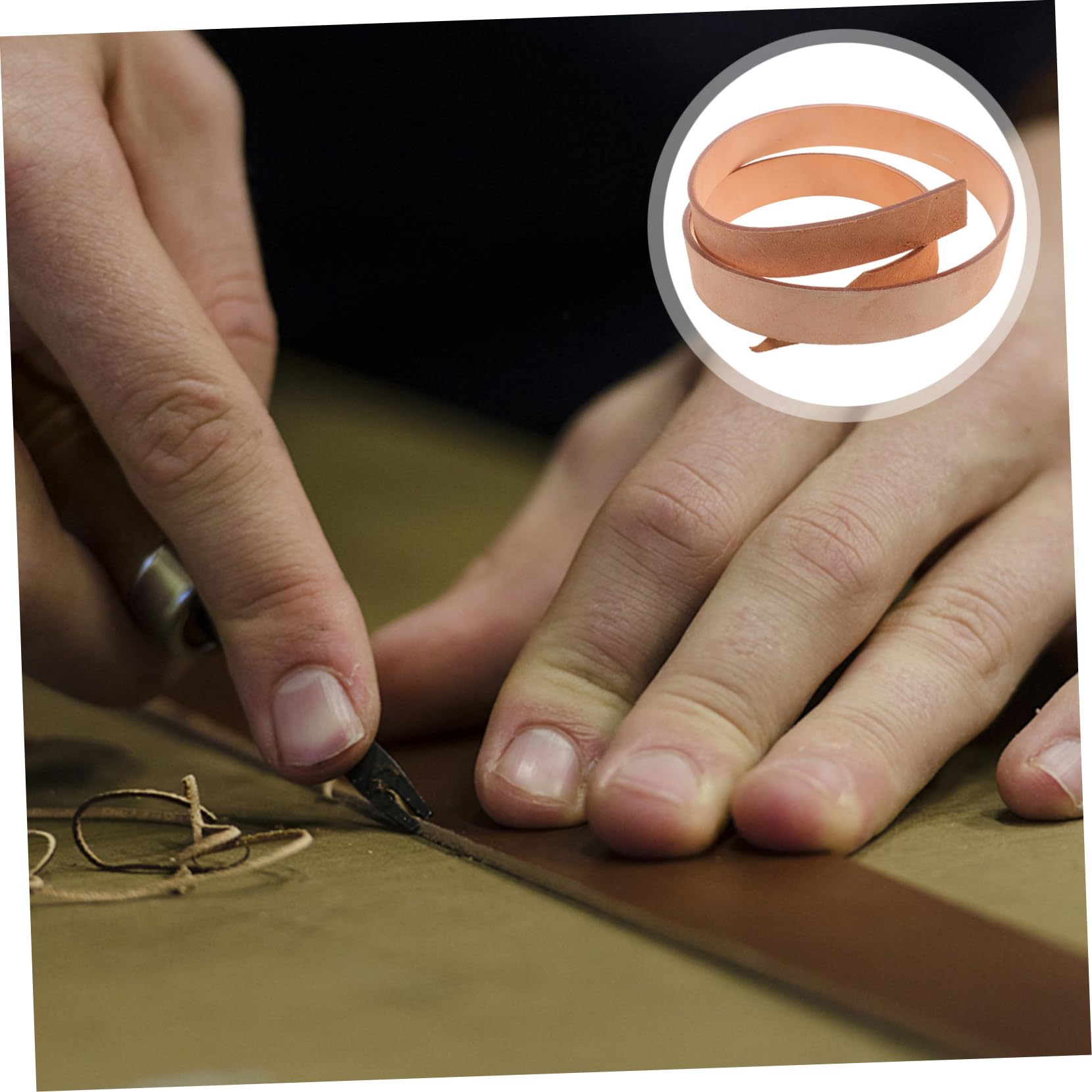 Kunstleder Rohling für Gürtel 4,5mm Zuschneidbar und Verstellbar für Männer Selbstgemacht Handgefertigte Präzision