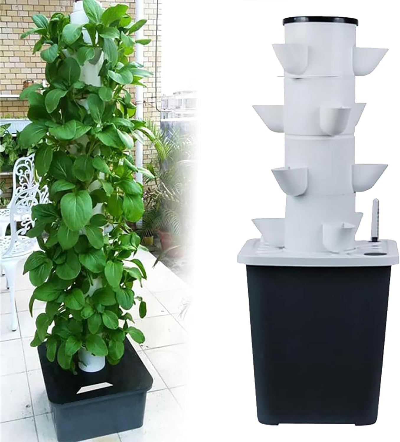Générique Colonne aromatique, kit Potager d'intérieur Autonome, Culture hydropononique (18holes)
