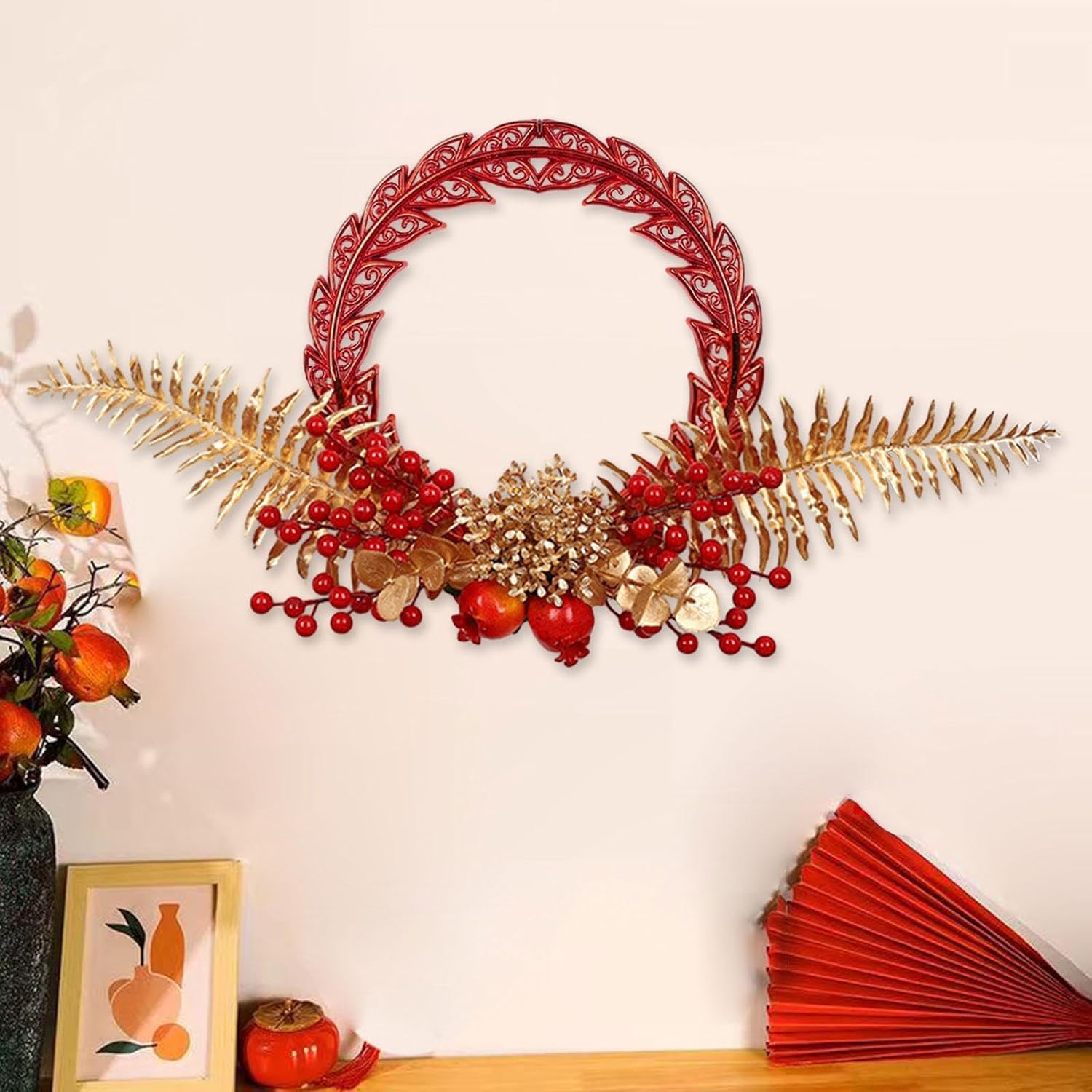 2024 Spring Festival Decorative Hanging Piece for Home and Office with Artificial Berries, Style B