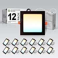 Vista 17 de ASD Iluminación empotrable cuadrada LED ultrafina de 3 pulgadas, bronce aceitado con 5 temperaturas de color, regulable, clasificación IC, brillo