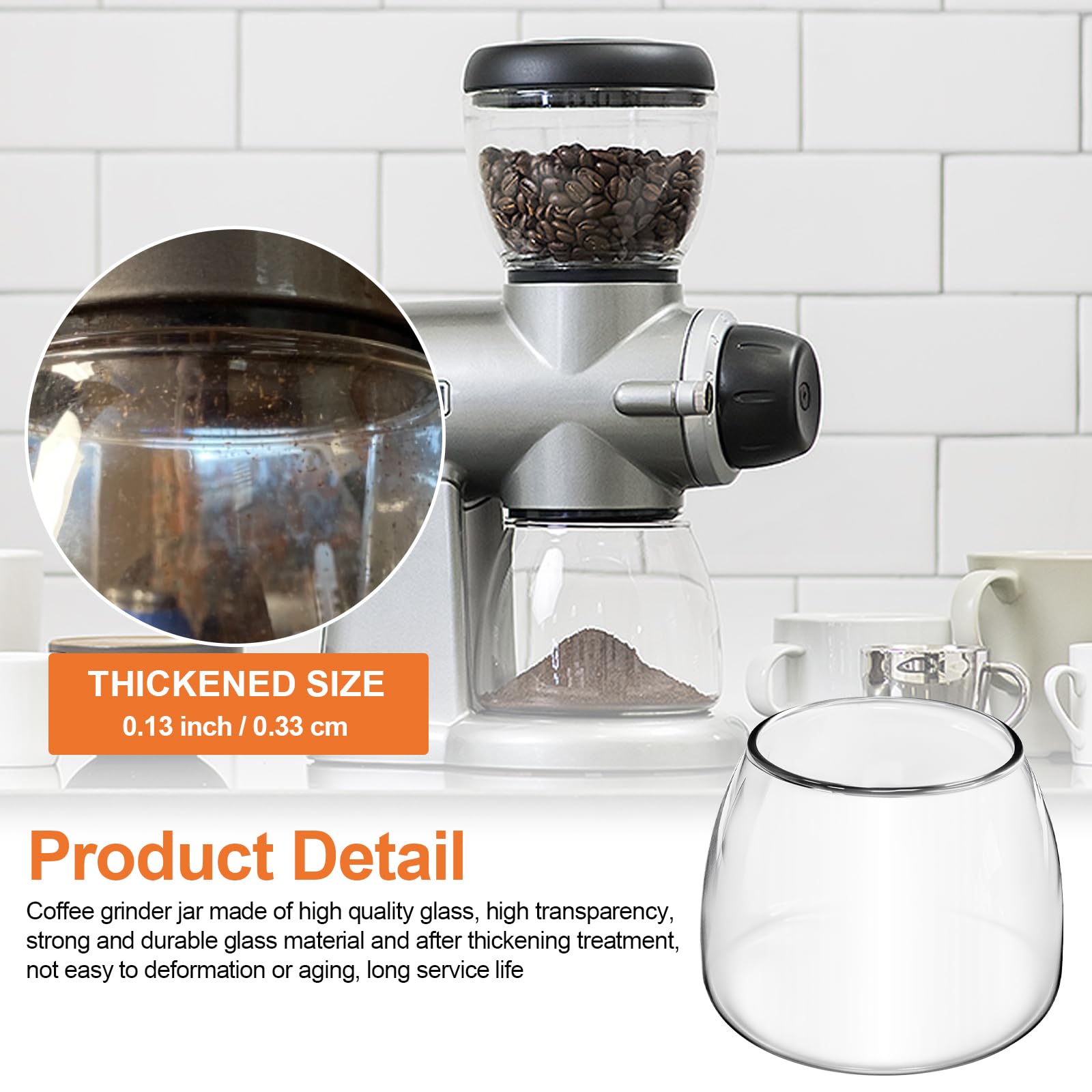 Amazon.com: 7 OZ Burr Coffee Glass Grinder Jar Replacement KPCGRND