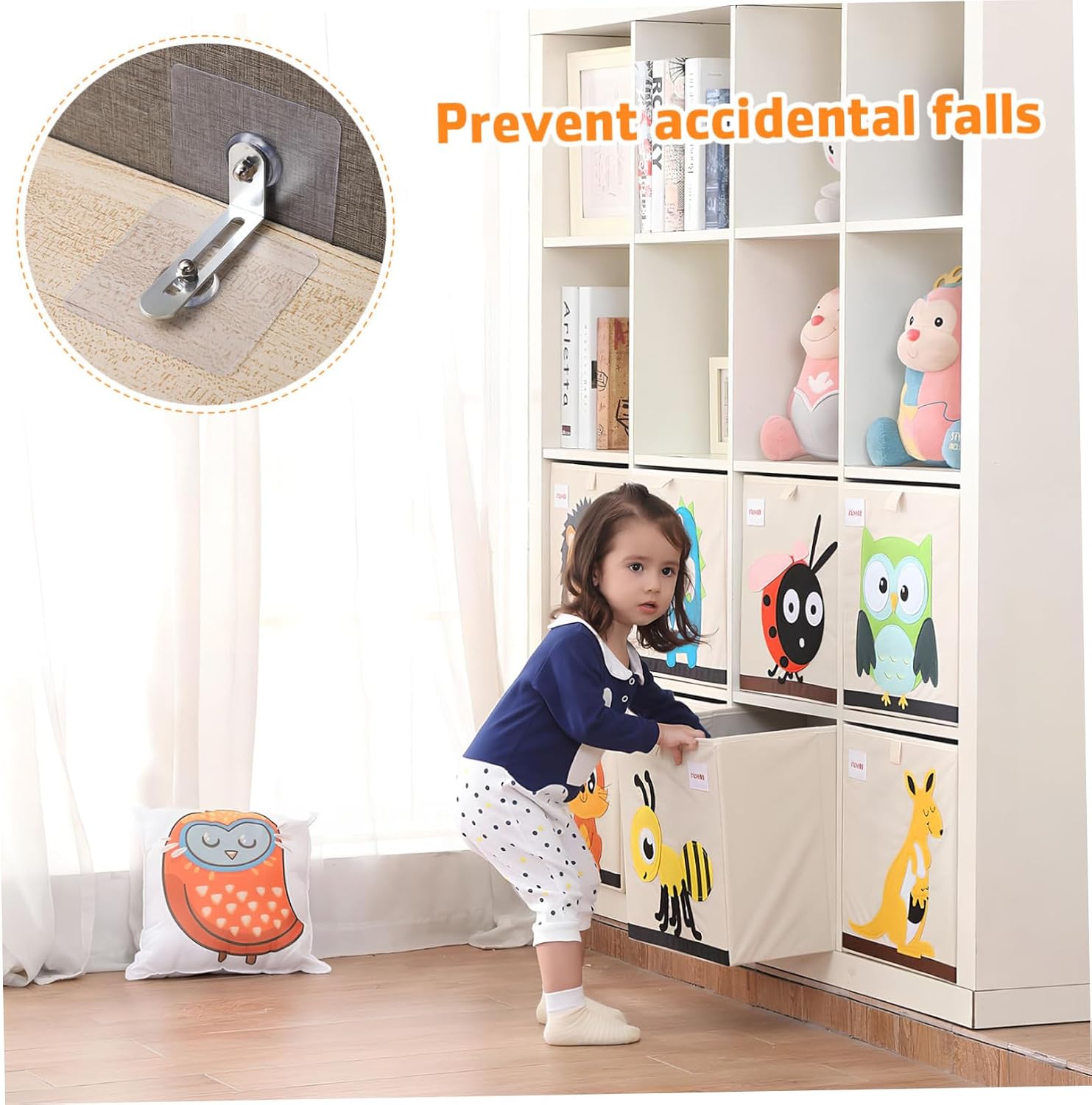 12pcs Heavy Duty Wall Hooks No Drilling Adhesive Furniture Anchors for Cabinets Bookshelves Kitchen Decor