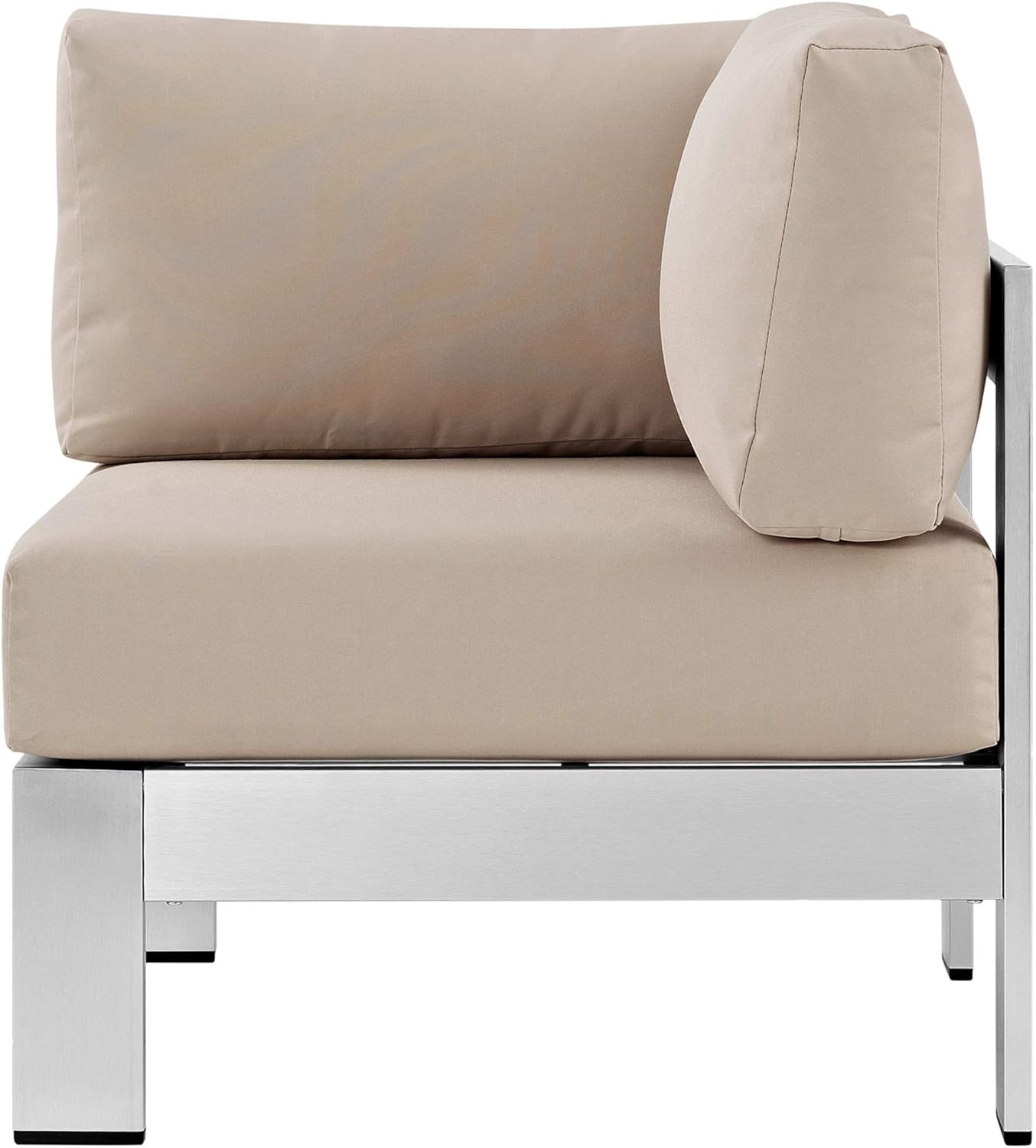 Ergode Shore Outdoor Patio Corner Arm Chair | Sturdy Aluminum Frame | Weather-Tested Fabric | Stylish & Functional | Set of 1