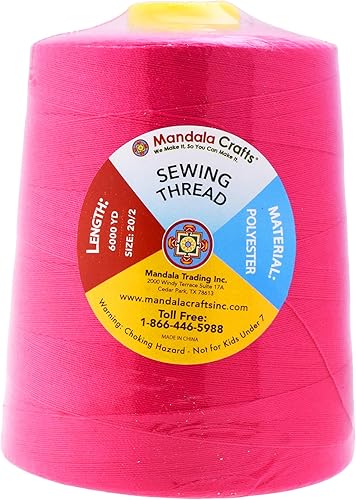 Vista 69 de Mandala Crafts - Hilo de coser multiusos de poliéster para máquina de coser de sarga, sobrehilado, acolchado Beige