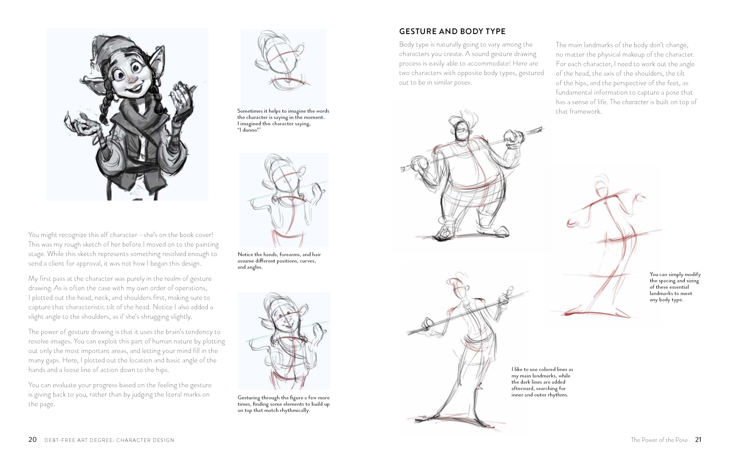 Debt-Free Art Degree: Character Design: The Affordable Way to Learn Professional Skills - Includes QR Codes to Online Tutorials