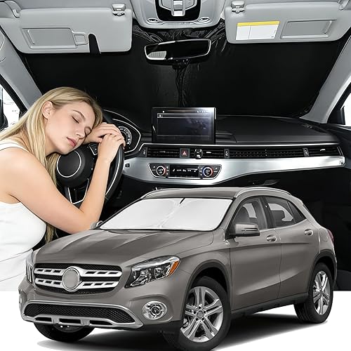 Miniatura 91 de Parasol de 4 capas para parabrisas, ajuste personalizado, tela 240T, parasol retráctil que bloquea los rayos ultravioletas, accesorios para automóvil