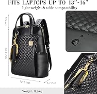 Vista 5 de Laptop Backpack for Women Slim Travel - Laptop Bag Computer Case Fit up to 15.6-inch Notebook Lightweight Medium Size Purse for Work Bookbag