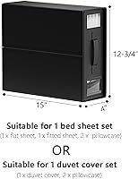 Vista 7 de SheetCube Organizadores de Sábanas para Cama y Almacenamiento Paquete de 6, Organizador de Armario de Ropa Blanca Plegable con Ventana y Etiqueta