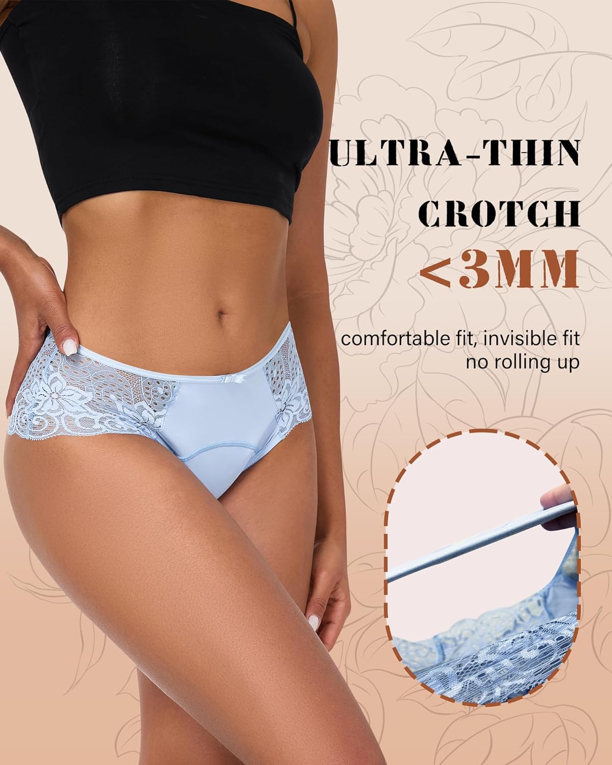 Period Underwear for Women, Leakproof Period Panties, Lace Menstrual Underwear Breathable & Soft - Image 4