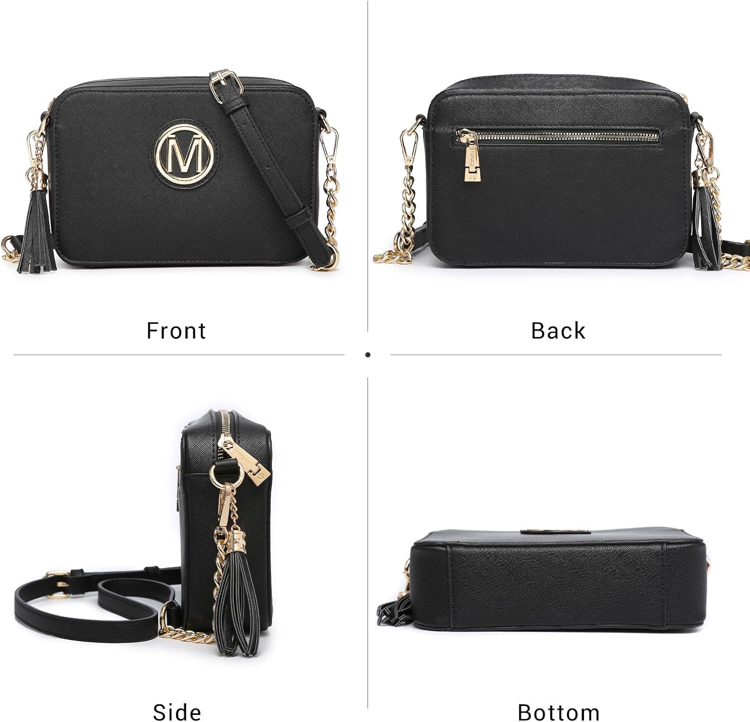 MKP Stylish Lightweight Fashion Crossbody Bag for Women Chic Signature Shoulder Messenger Bag with Tassel Zipper Pocket - Image 5