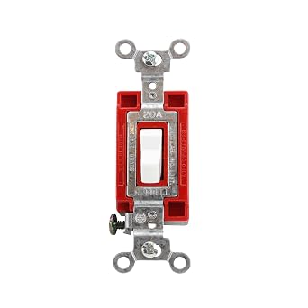 Hubbell CS1224W Commercial Grade Switch, 4 Way, 20 amp, 120/277V, White