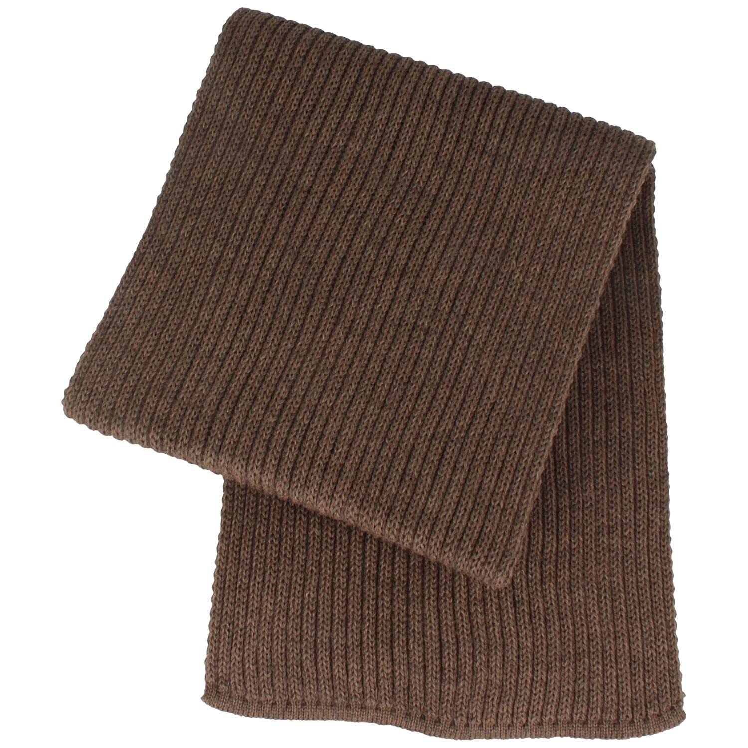Breiter Sciarpa da uomo in lana merino 20 cm x 180 cm (larghezza x lunghezza), talpa, Taglia unica