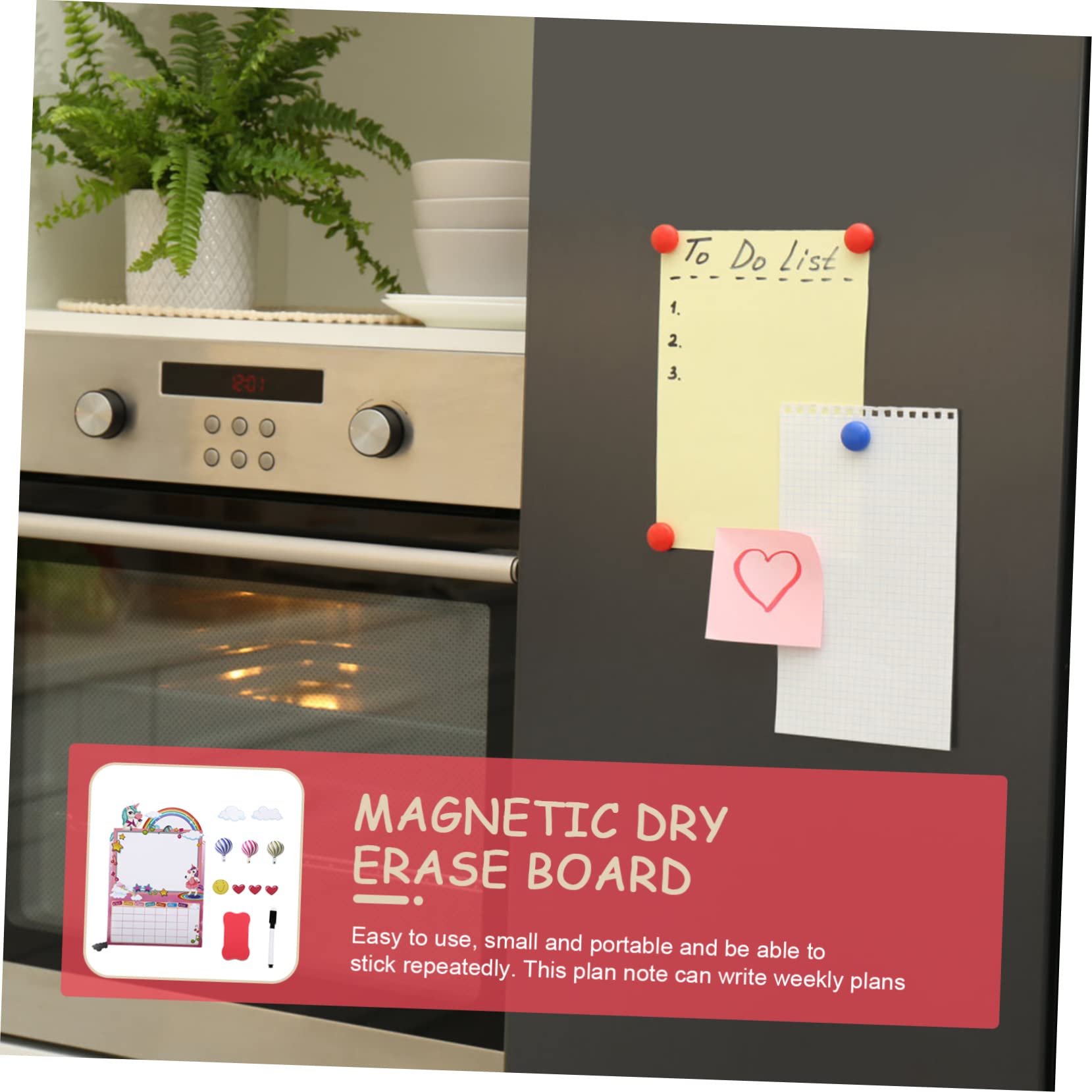 PRETYZOOM 5 Set Bloc notes tabelle di lavoro per il frigorifero mini frigo lavagnetta bambini lavagnette per bambini congelatore adesivi lavagna frigo adesivo piano magnetico pvc Colorful